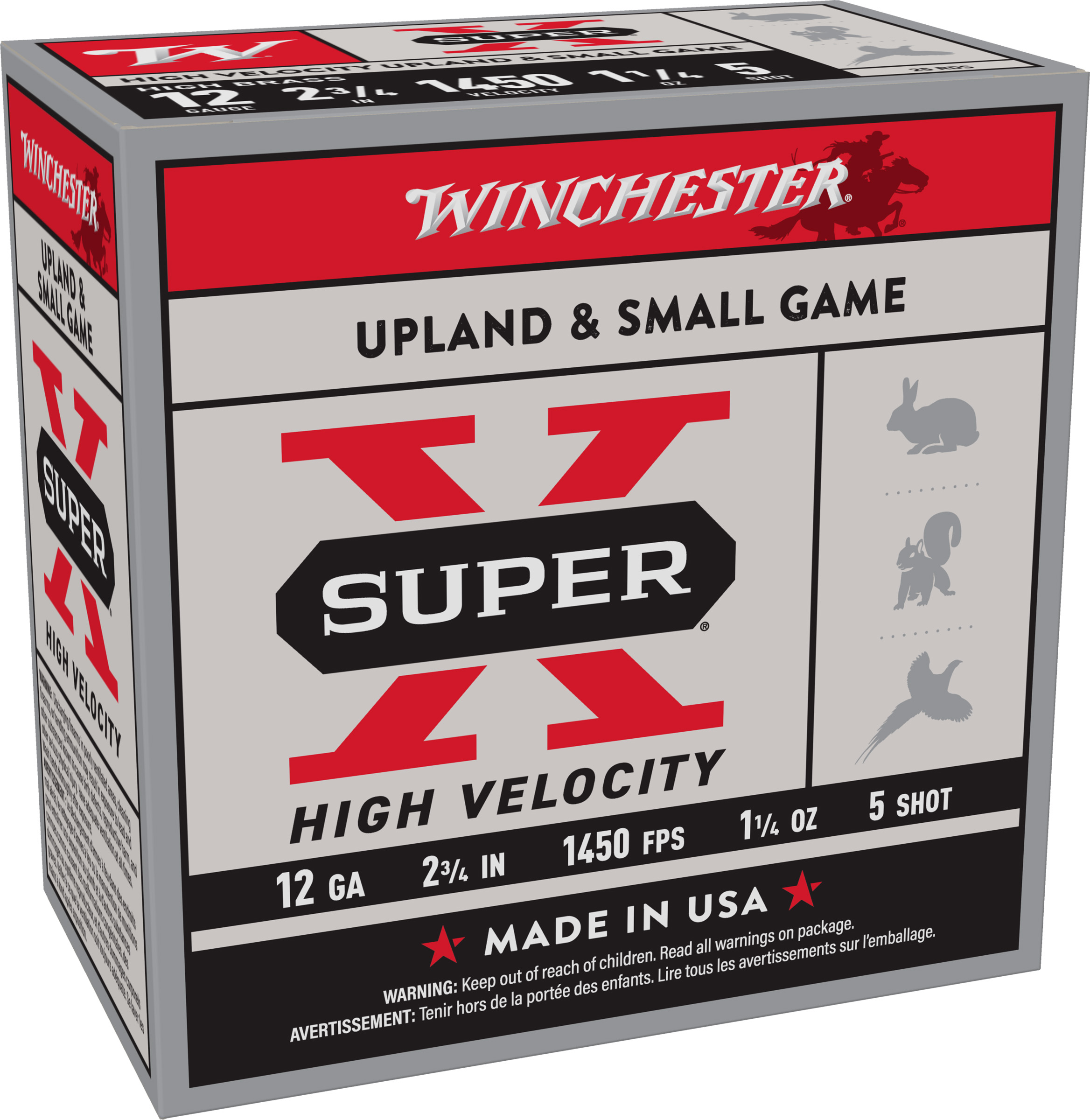 Winchester WIN 12G HV 2.75-1.25-5 25RD 10BX/CS