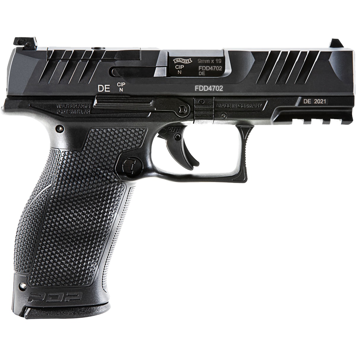 Walther PDP Full Size Optic Ready Handgun 9mm Luger 18rd Magazine 4" Barrel Black Polymer
