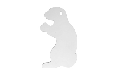 Birchwood Casey AR500 3/8" Steel 1 Hole Animal Silhouette Target Gopher 1/ct
