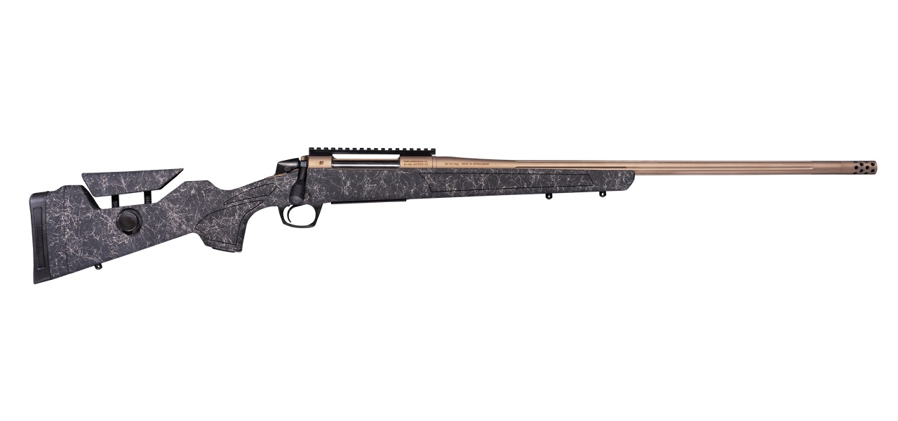 CVA Cascade LR Hunter Rifle 7mm Rem Mag 4rd Magazine 24" 5/8x24 Threaded Barrel Black with Smoke Bronze Web