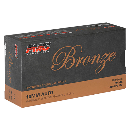 PMC Bronze Handgun Ammunition 10mm Auto 200 gr. FMJ 1050 fps 50/ct