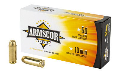 Armscor Handgun Ammunition 10mm 180gr FMJ 1008 fps 50/ct