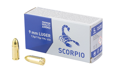 STV Technology SCORPIO AMMO 9MM 115GR FMJ 50/1000