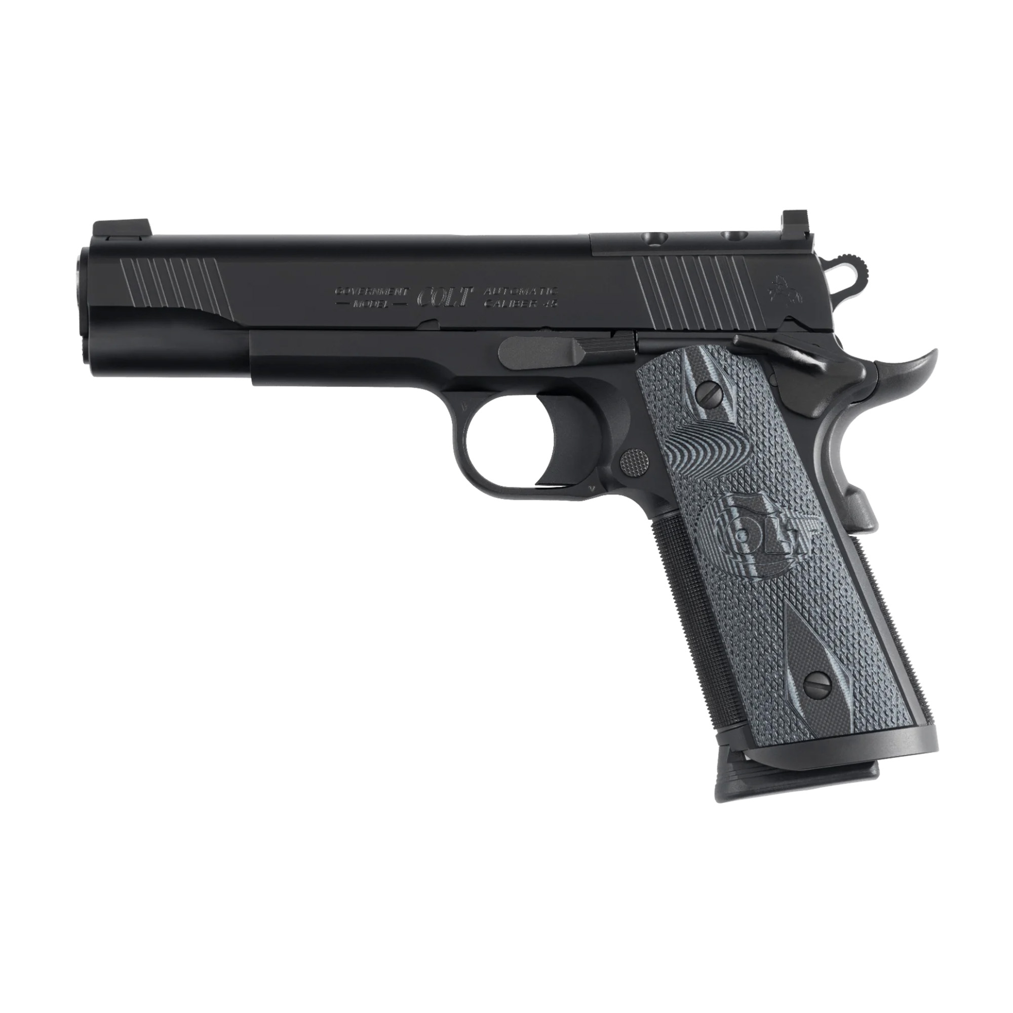 Colt CCU Government 1911 Handgun 9mm Luger 9rd Magazine 5" Barrel Matte Black DLC G10 Grips Optic Ready