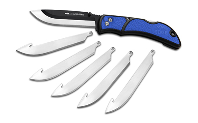Outdoor Edge RazorEDC Lite Replaceable Blade Folding Knife 3-1/2" Drop Point Blade Blue