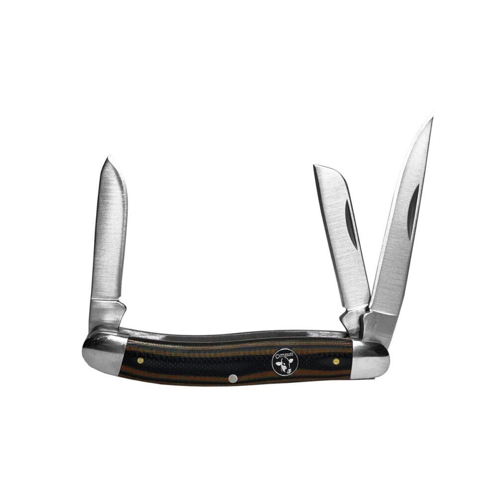 Rock Ridge Outdoors ABKT Cattleman Stockman Cowhand Series Knife 3 Blades Brown