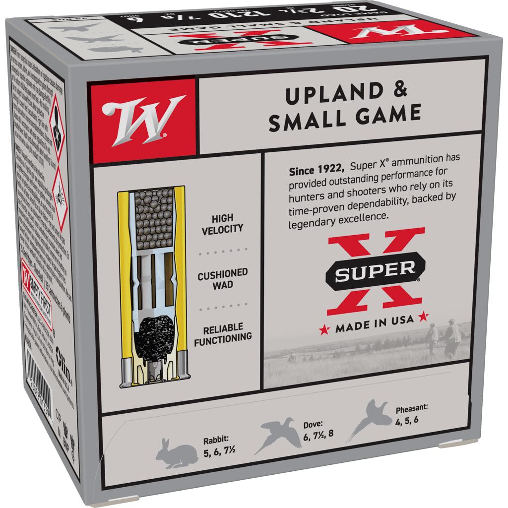 Winchester Super-X Game Shotshells 20 ga 2-3/4" 7/8 oz 1210 fps #6 25/ct