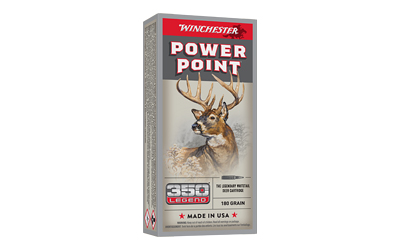 Winchester Power Point Rifle Ammunition 350 Legend 180 gr. PSP 2100 fps 20/ct