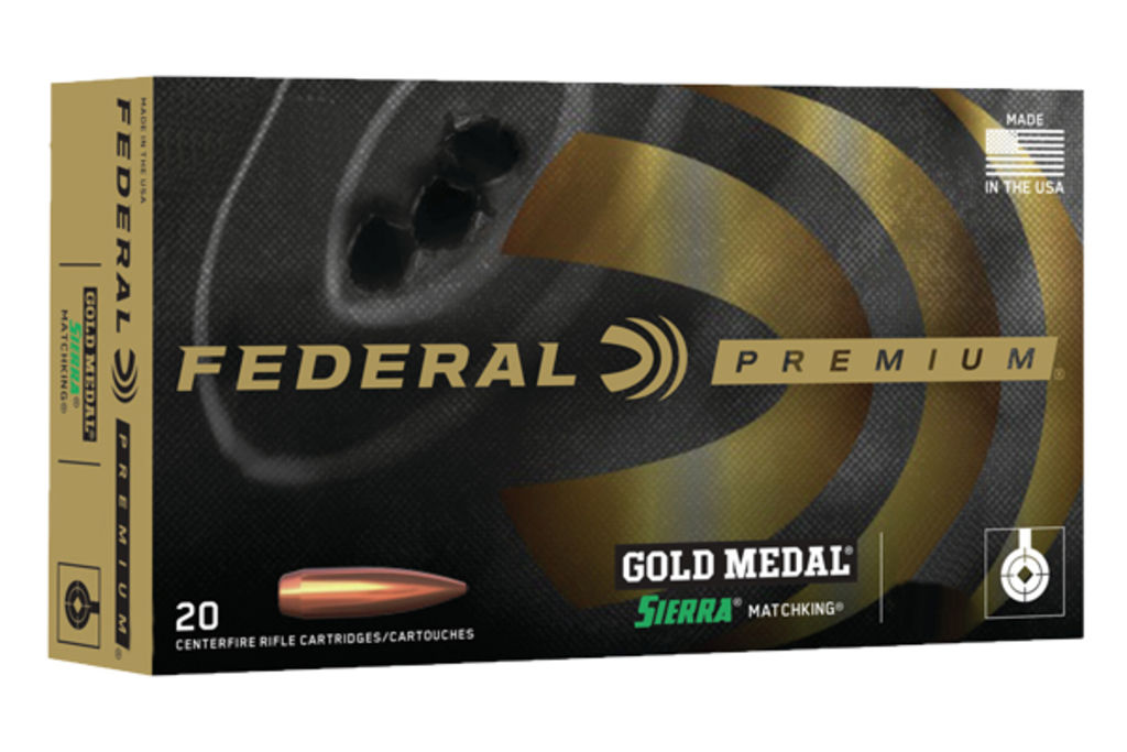 Federal Premium Gold Medal Sierra MatchKing Rifle Ammunition .30-06 Sprg 168 gr BTHP 2700 fps - 20/ct