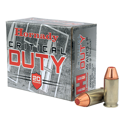 Hornady HRNDY 45ACP +P 220GR CRT DUTY 20/200