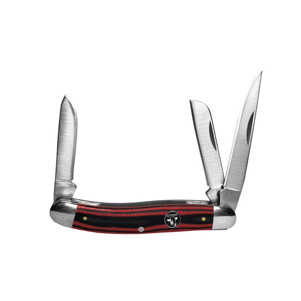 Rock Ridge Outdoors ABKT Cattleman Stockman Cowhand Series Knife 3 Blades Red