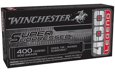 Winchester Super Suppressed Rifle Ammunition 400 Legend 300gr OTR 1060 fps 20/ct
