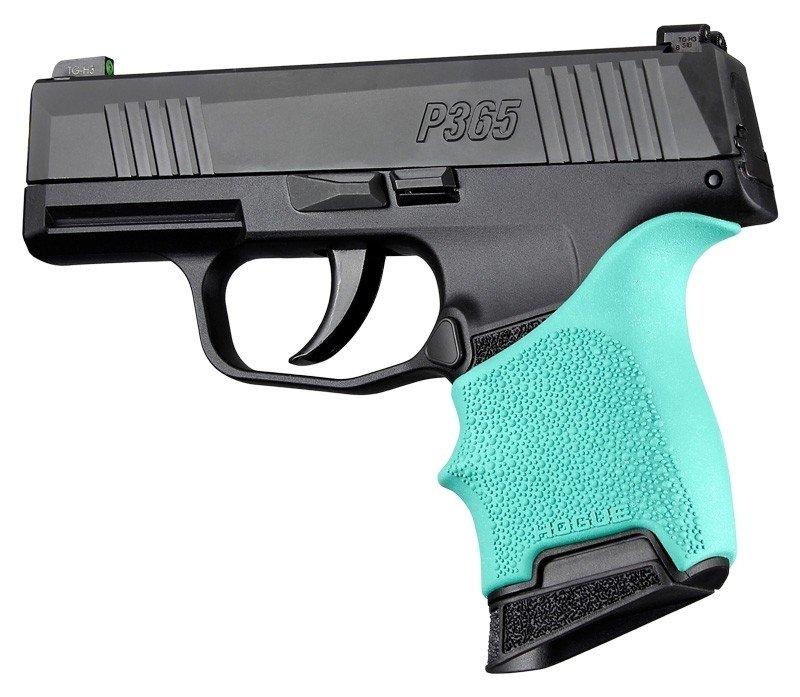 Hogue Inc. HandAll Beavertail Grip Sleeve Sig Sauer P365 Aqua