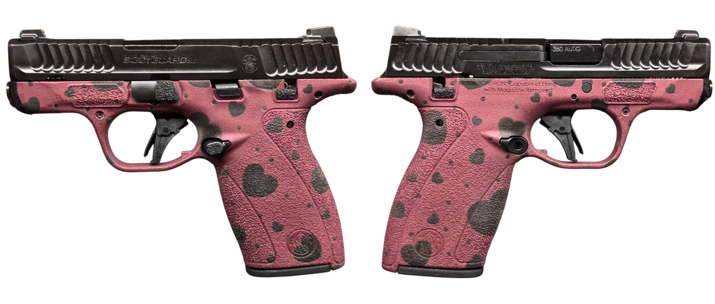 SMITH & WESSON BODYGUARD 2.0 CRANBERRY HEARTS 380ACP PISTOL T.S. 1-12RD 1-10RD MAG