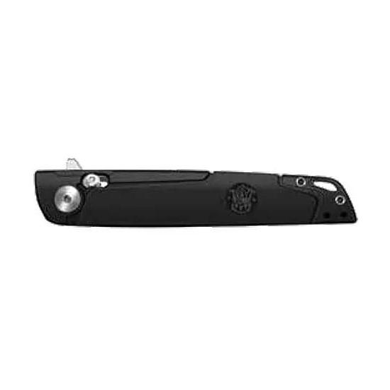 Battenfeld Knives Smith & Wesson KT 24/7 Crossbar Folder Knife 3-1/4" Drop Point Blade Black
