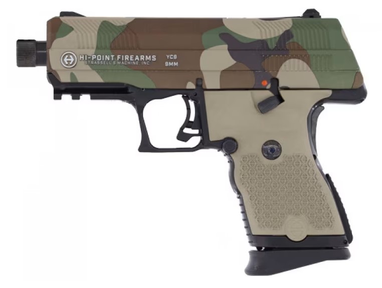MKS SUPPLY LLC Hi-Point Firearms Yeet Cannon M81 Slide Handgun 9mm Luger 8rd Magazine 3.5" Threaded Barrel Black