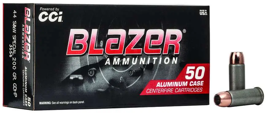 CCI Blazer Aluminum Handgun Ammunition .44 Spl 200 gr HP 920 fps 50/ct
