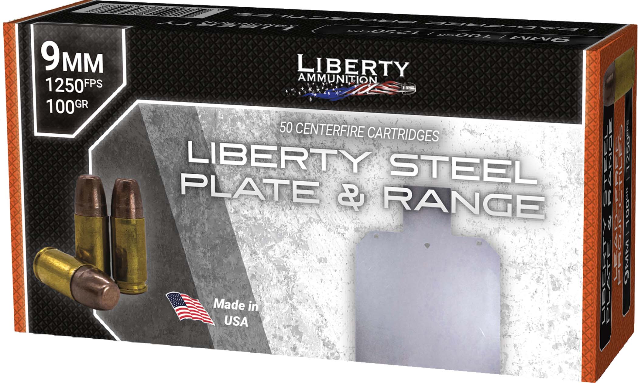 Liberty Ammunition LIB 9MM 100GR STLPLT RNGE 50RD 10BX/CS