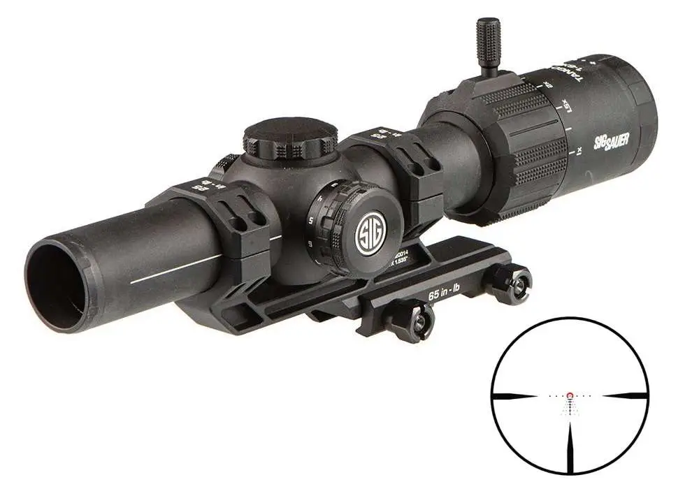 Sig Sauer Tango-MSR LPVO Rifle Scope 1-6x24 30mm FFP Illum MSR BDC6 Reticle Black