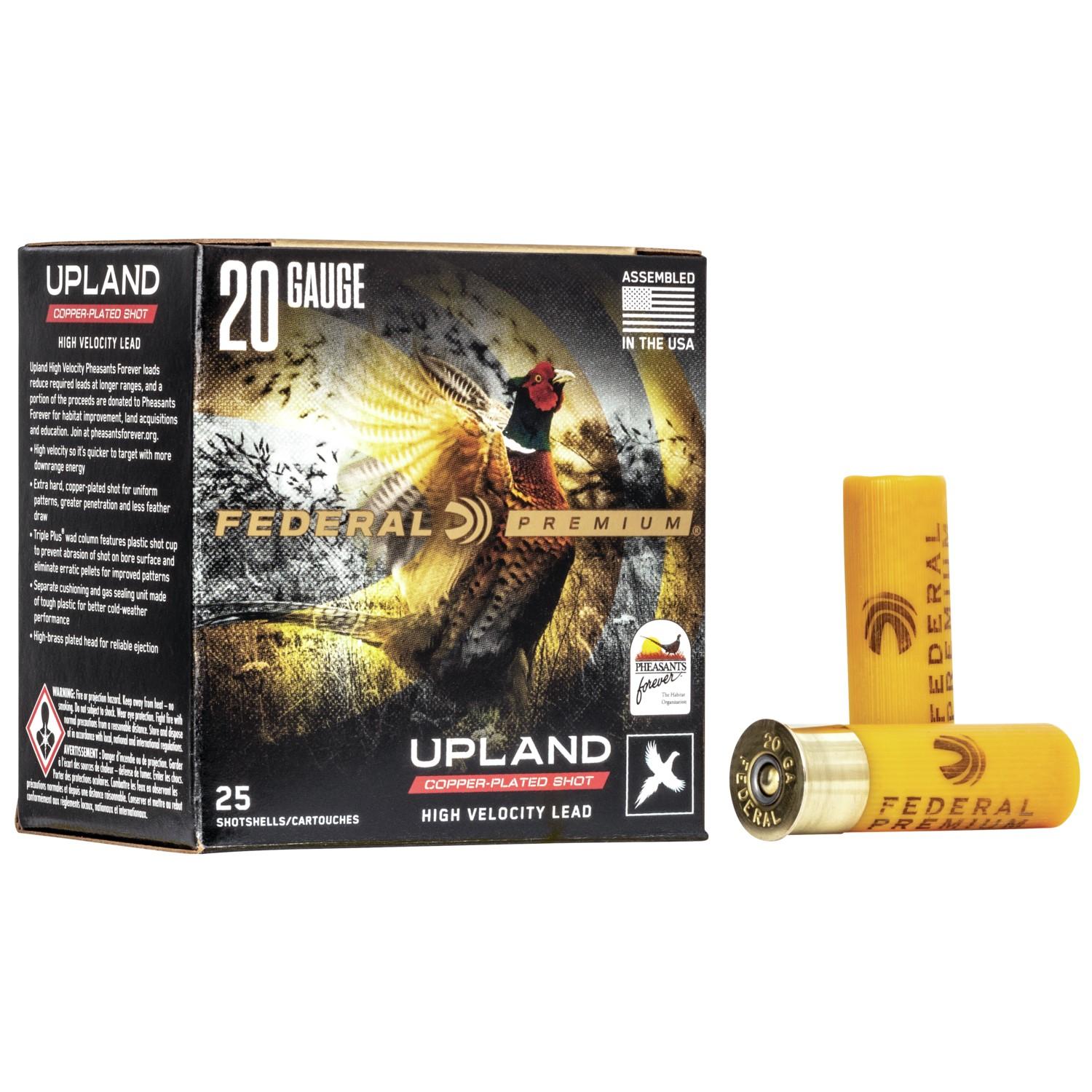 Federal Premium Pheasants Forever High-Velocity 20ga 2 3/4" 1 oz #6 1350 fps 25/ct