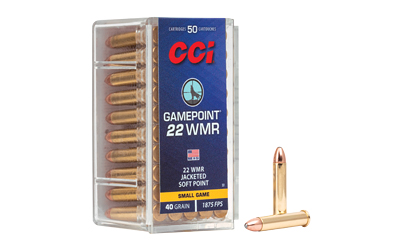 CCI Gamepoint Rimfire Ammunition .22 WMR 40 gr JSP 1875 fps 50/ct