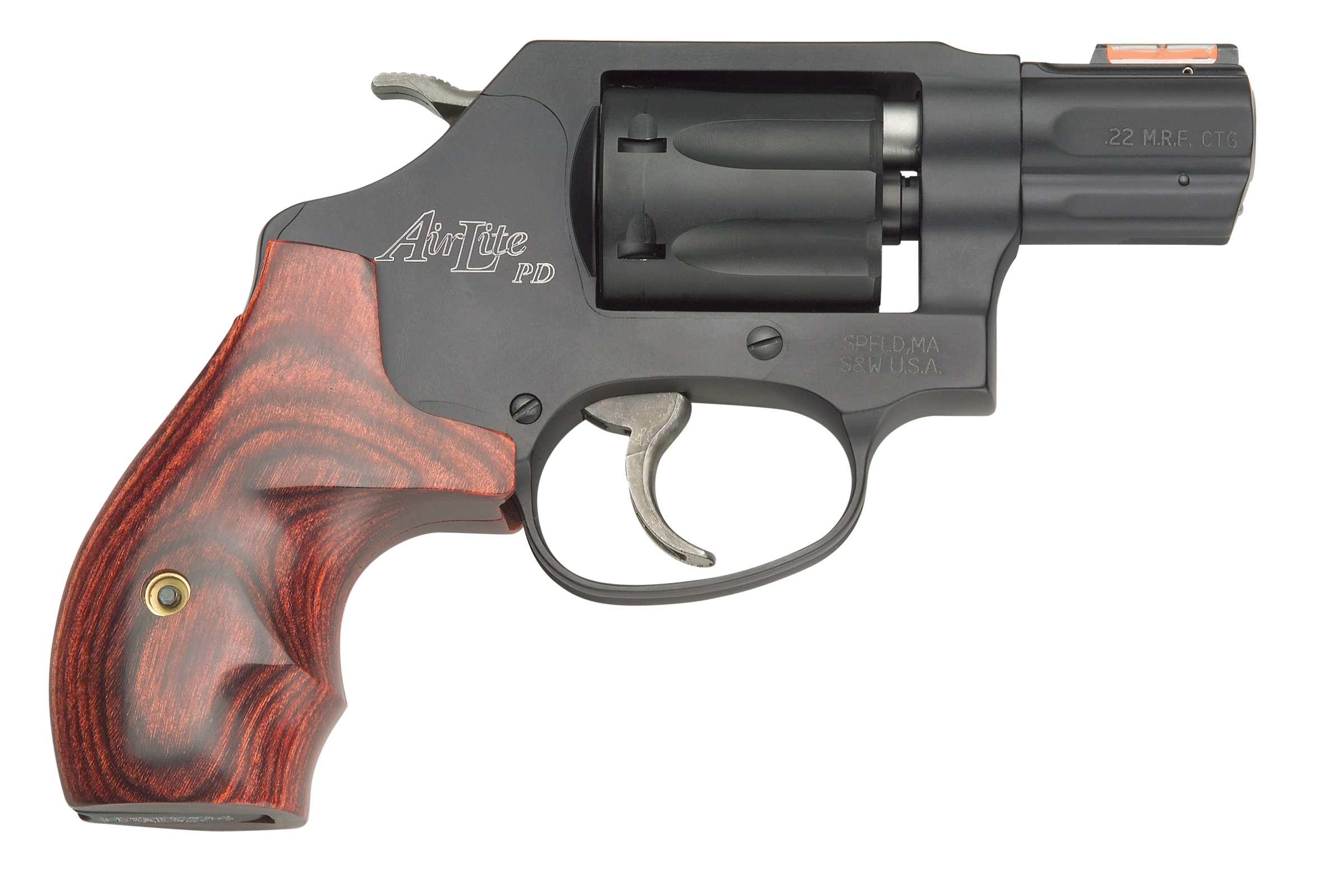 Smith & Wesson J-Frame Model 351 PD Handgun .22 Mag 7rd Capacity 1.88" Barrel Black with Wood Grip