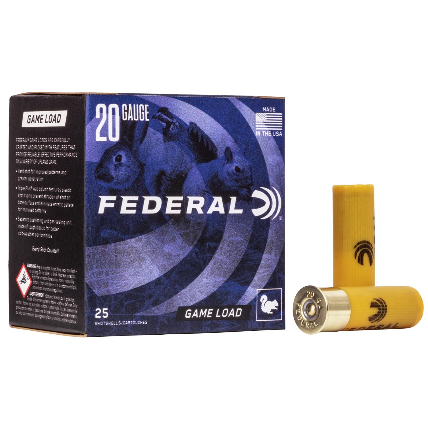 Federal Upland Game Load 20ga 2-3/4" 7/8oz. #7.5 1210 fps 25/ct