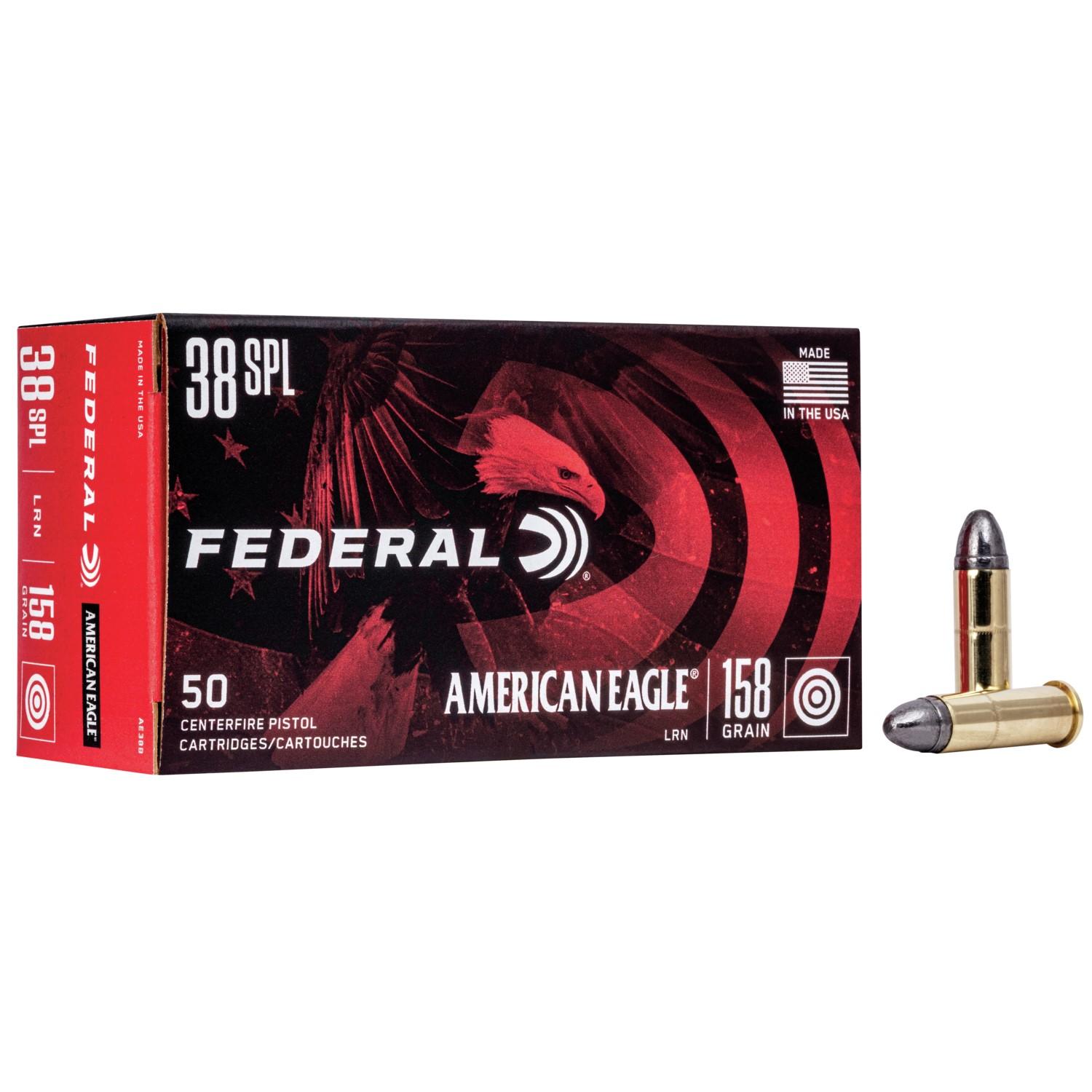 Federal Cartridge Co. American Eagle Handgun Ammunition .38 Spl 158 gr LRN 770 fps 50/rd