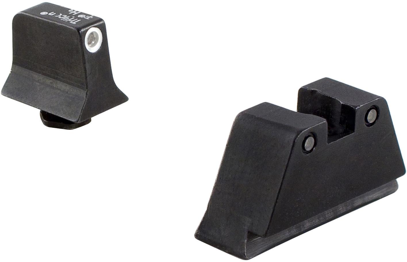 TrijiconInc. Trijicon Bright & Tough Night Sight Suppressor Night Sight Set for Glock - White Front/Black Rear with Green Lamps