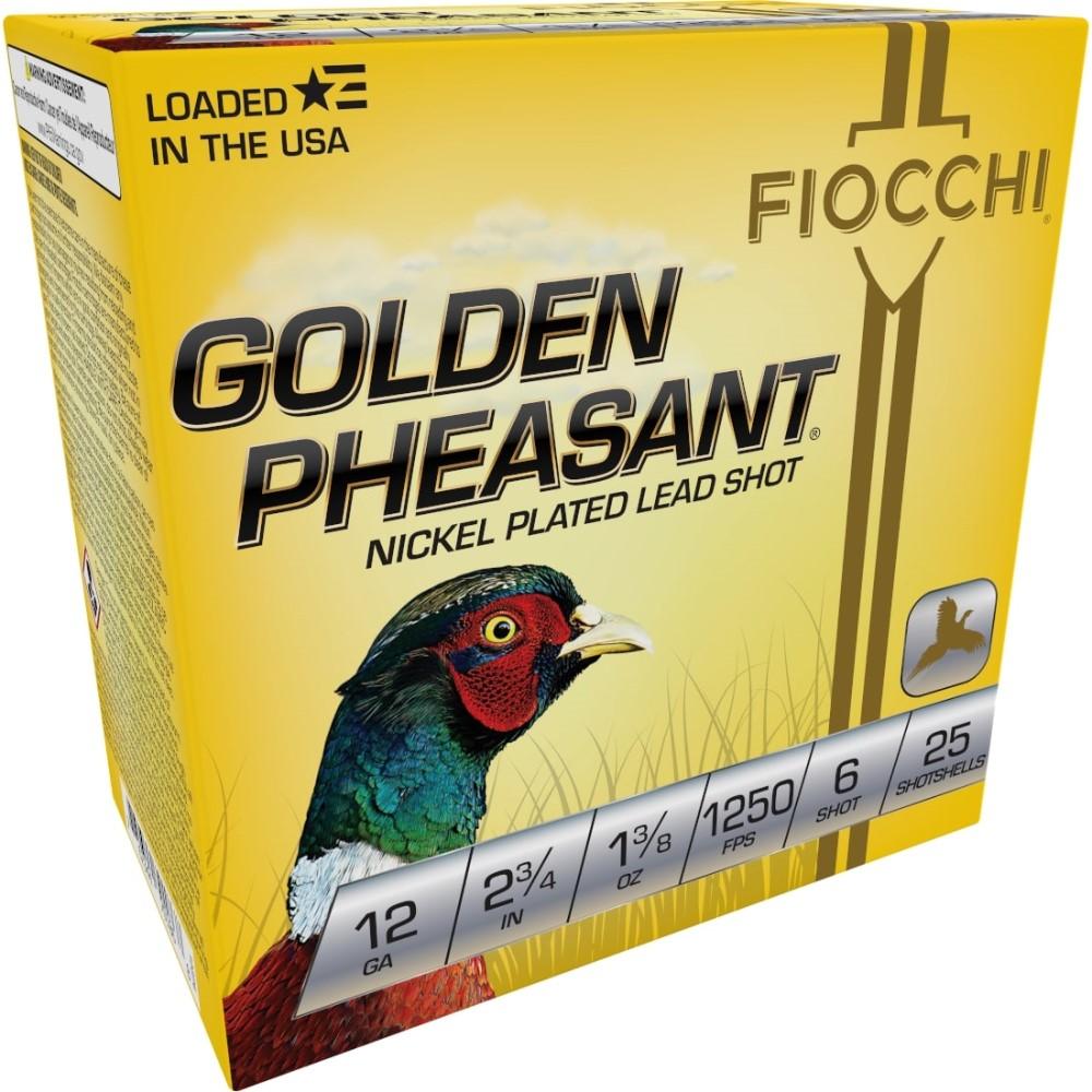 Fiocchi Ammunition GOLDEN PHEASANT NP 12ga 2 3/4" 1 3/8oz #6 1250fps 25RD
