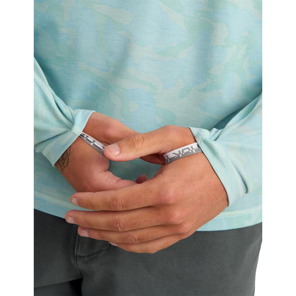 Huk Drift Performance Long Sleeve Shirt Heron Blue 2XL