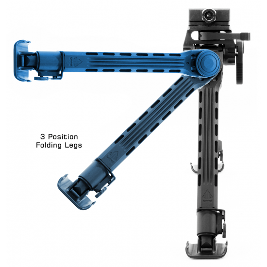 Leapers UTG Big Bore Full Stability Bipod 9"-14" Center Height Black