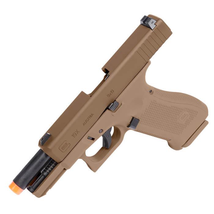 Umarex GLOCK? 19X Gen5 Blowback Airgun Pistol - Coyote Airsoft 6mm BB