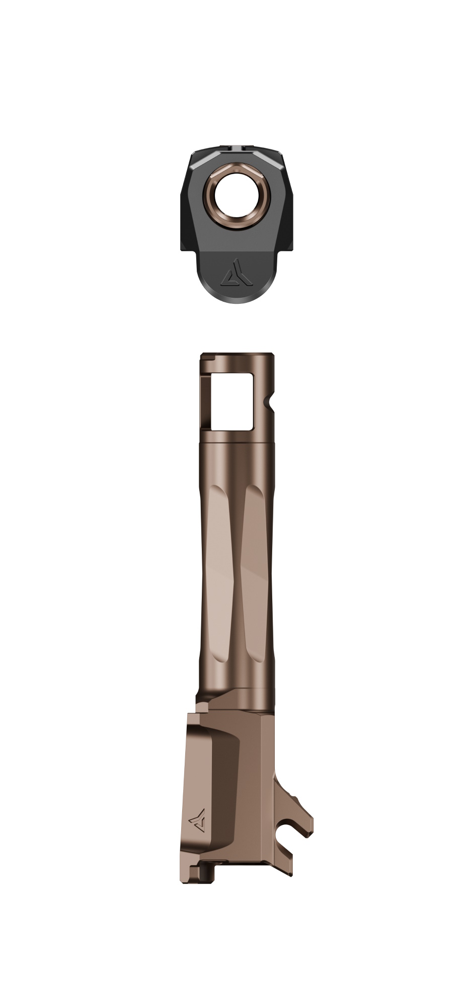 Radian Weapons Afterburner and Ramjet Combo Barrel and Compensator for Sig Sauer P365 P365X Bronze