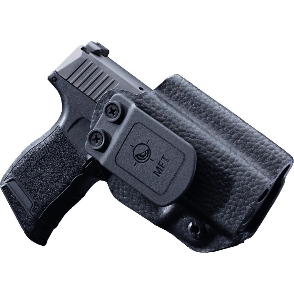 Mission First Tactical Leather Hybrid IWB/OWB Holster for Sig Sauer P365 Black Ambi