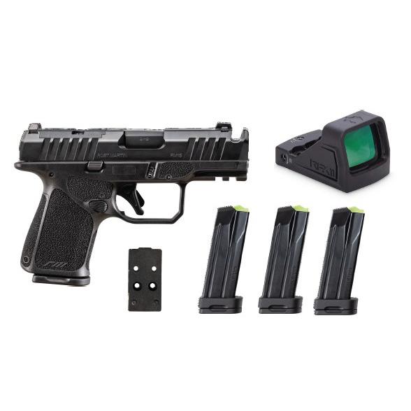 Rost Martin RM1S Comp Handgun Bundle 9mm Luger 10rd Magazines(4) 4" Barrel Black Viridian Red Dot Pistol Ca Compliant