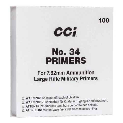 CCI PRIMER NO.34 NATO 100 RD/BX 10BX/BRICK 50 BX/CS (BRICK)