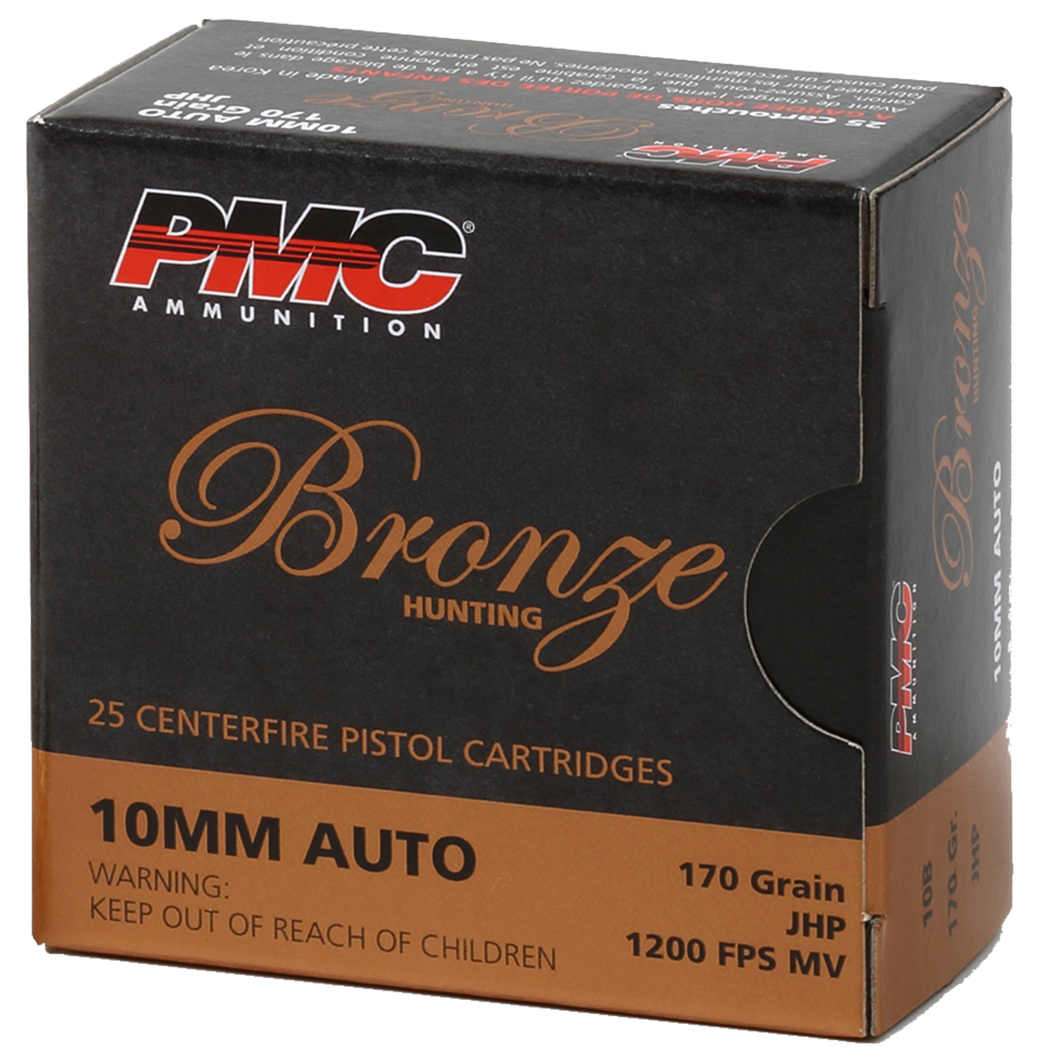 PMC 10MM 170GR BRO JHP 25RD 20BX/CS 150CS/PL
