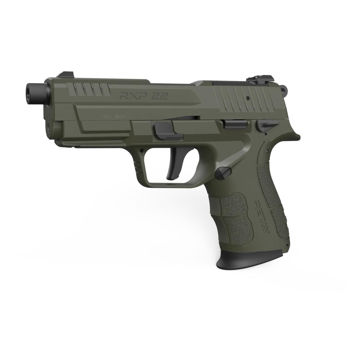 Retay RXP22 Handgun .22 LR 13rd (1) & 18rd (1) Magazines 4" Threaded Barrel OD Green