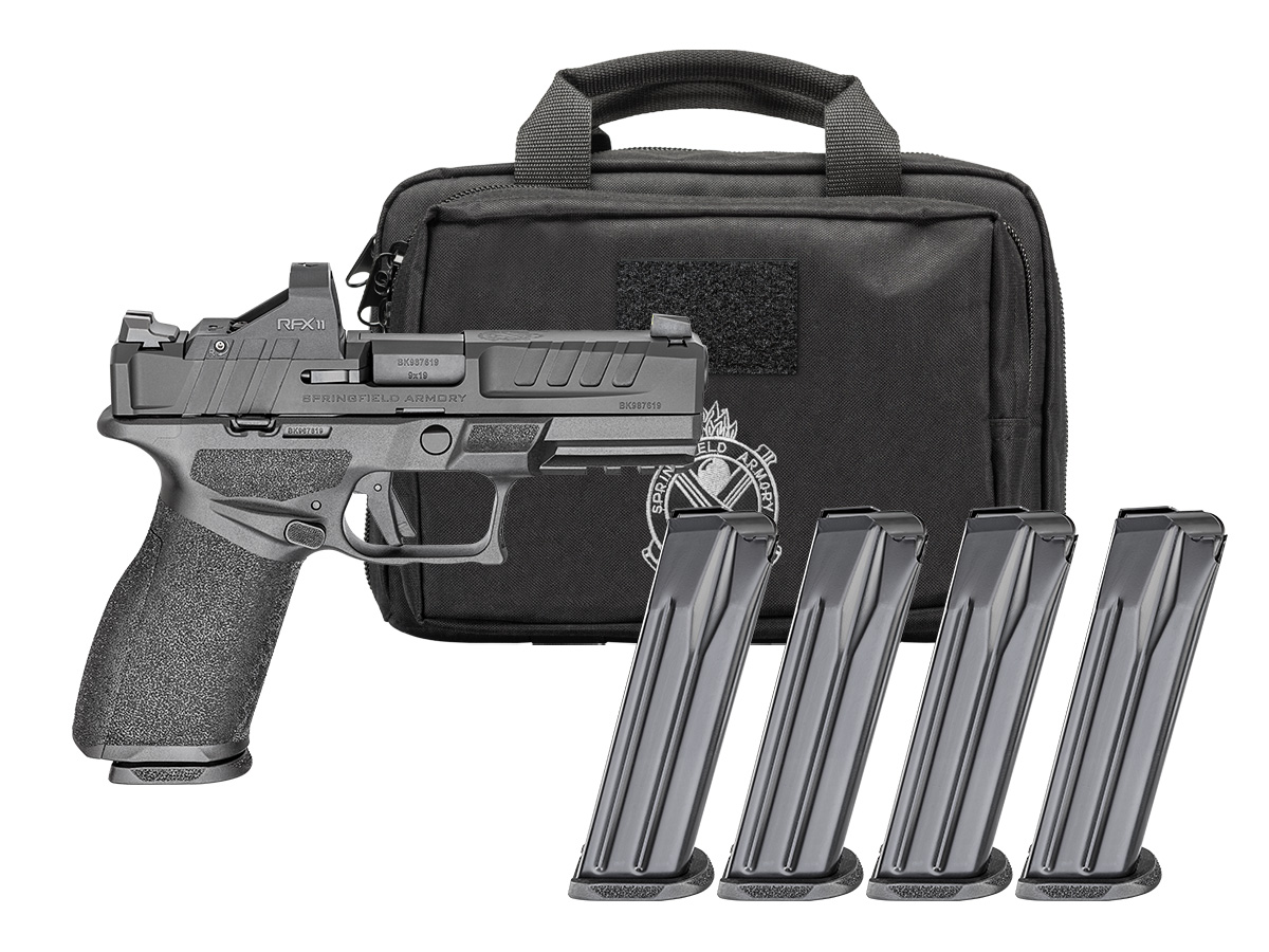 Springfield Gear Pac Echelon 4.0 FC Low Capacity Handgun 9mm Luger 10rd Magazines(4) 4" Barrel U-Dot Fixed & Green Dot Optic & Bag