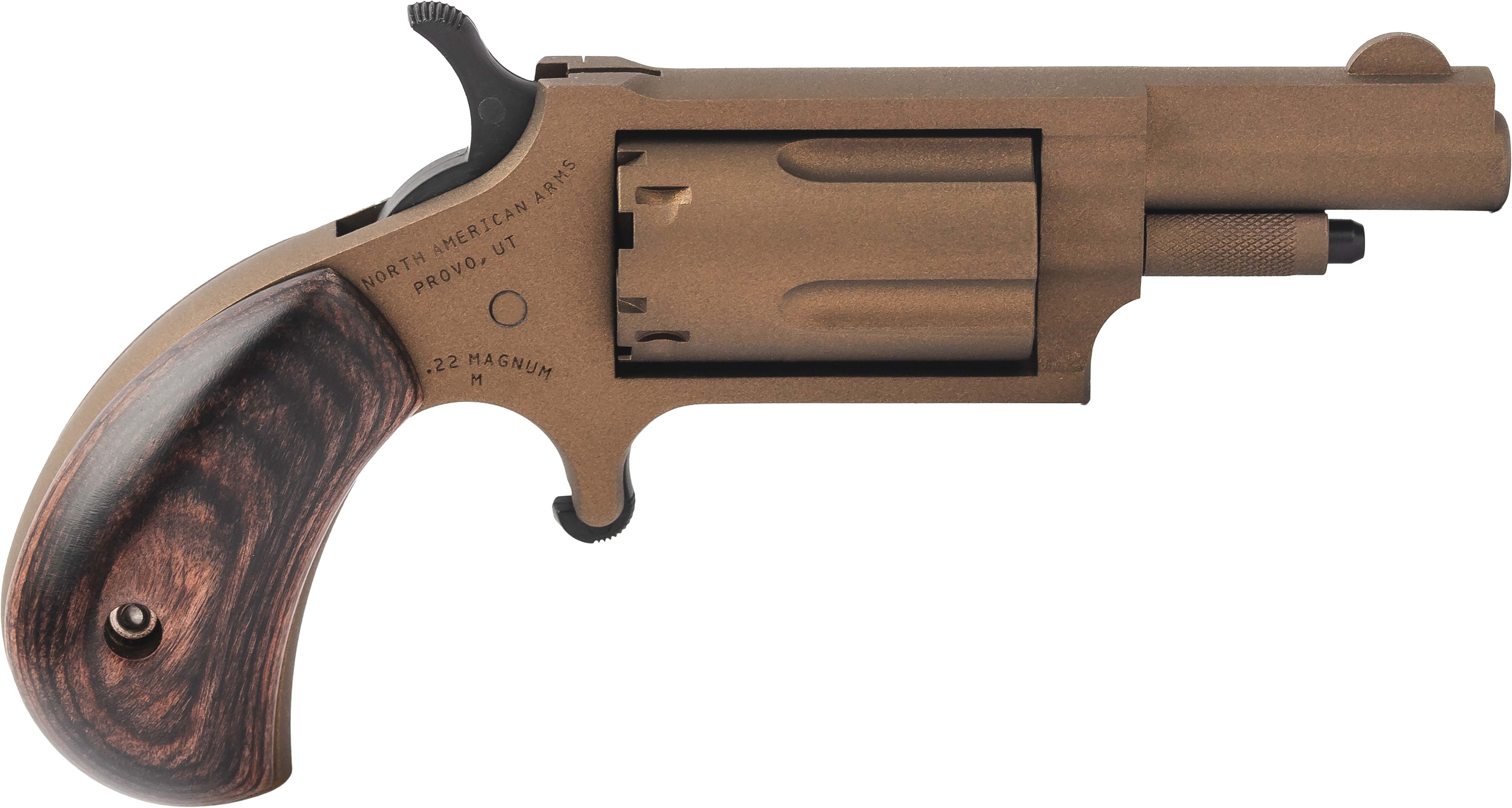 NAA Bootlegger Handgun .22 WMR 5rd Capacity 1.63''Barrel Burnet Bronze Finish w/Dark Walnut Grips