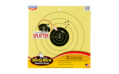 Birchwood Casey Dirty Bird 12" 25 Yard Pistol Reactive Target 12/ct