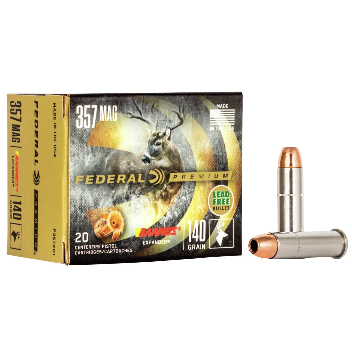 Federal Barnes Expander Handgun Ammunition .357 Mag 140gr Solid 1400 fps 20/ct