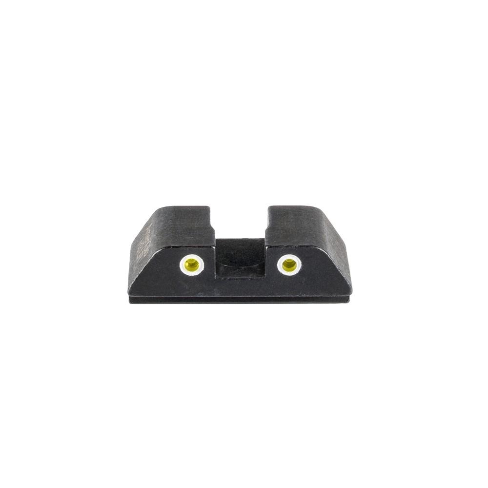 Ameriglo Tritium 2-Dot Rear Handgun Sight for Glock 42/43/43x/48 Yellow with White Front