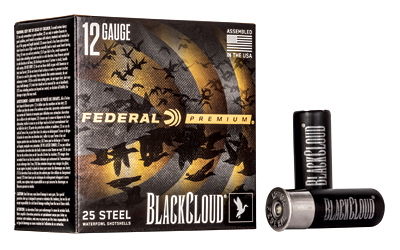 Federal Black Cloud FS Steel Shotshells 12g. 2-3/4 1-1/8oz 1500 fps #4 25/ct