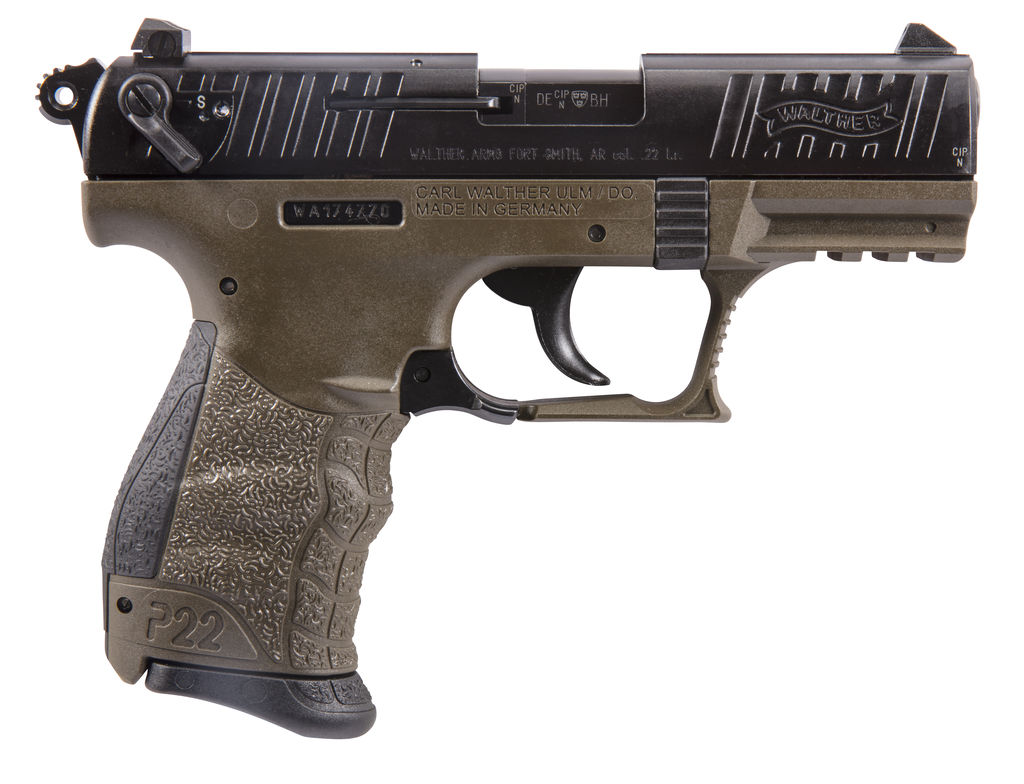 Walther P22 Handgun CA Compliant .22LR 10rd Magazine 3.42" Barrel Military