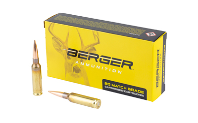 Berger Bullets Elite Hunter Rifle Ammunition 6.5mm Creedmoor 156gr EOL 2680 fps 20/ct