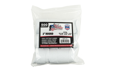 Pro-Shot 2" Round 100% Cotton Patches 500/ct