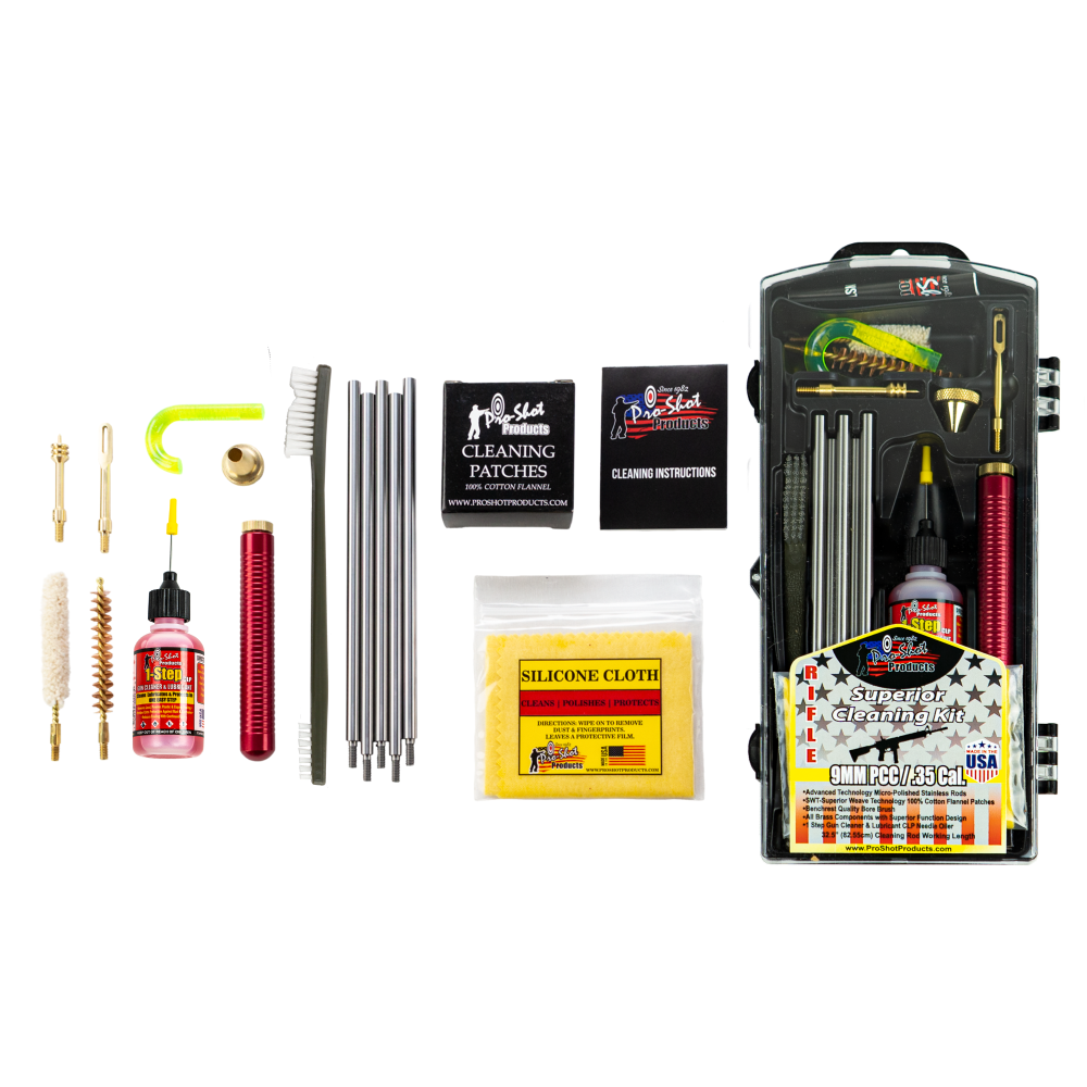 Pro-Shot 9mm Luger Handgun Carbine Caliber (Rifle) Classic Cleaning Kit
