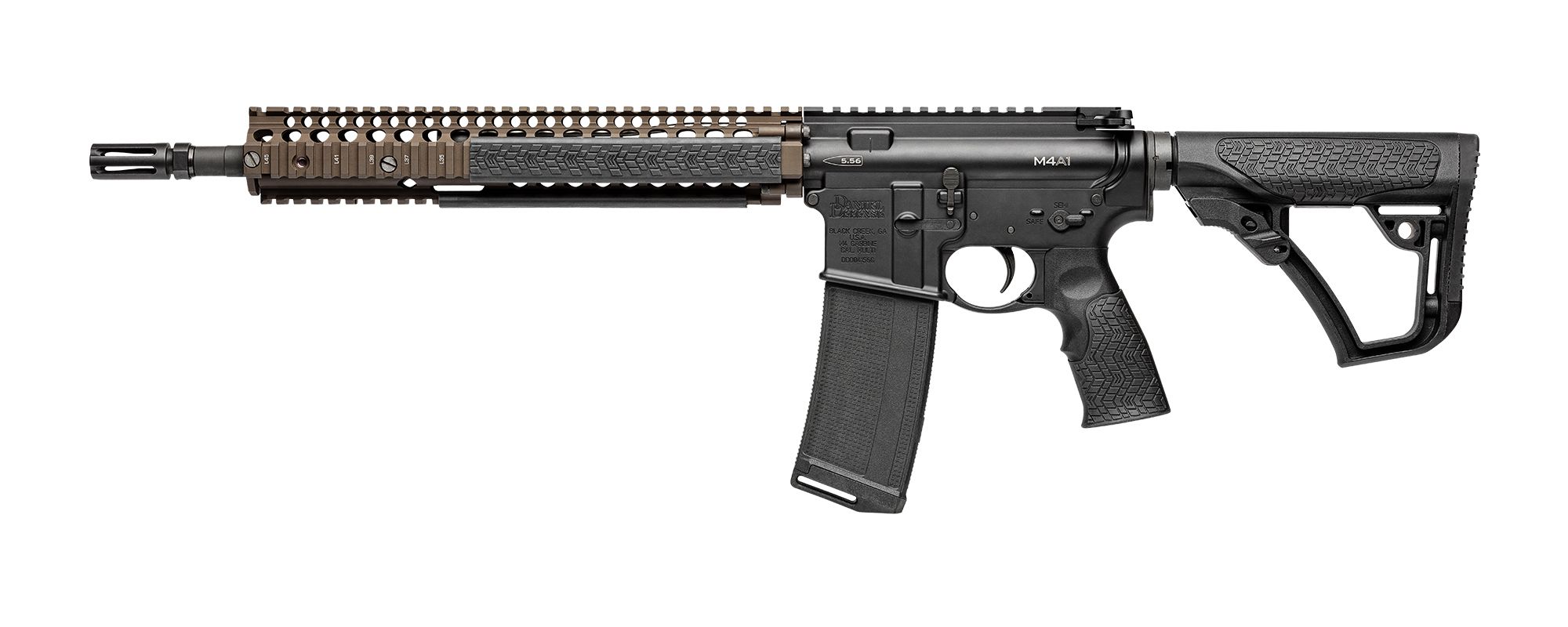 Daniel Defense M4A1 RISII Rifle 5.56mm NATO 32rd Magazine 14.5" Pinned and Welded Barrel FDE